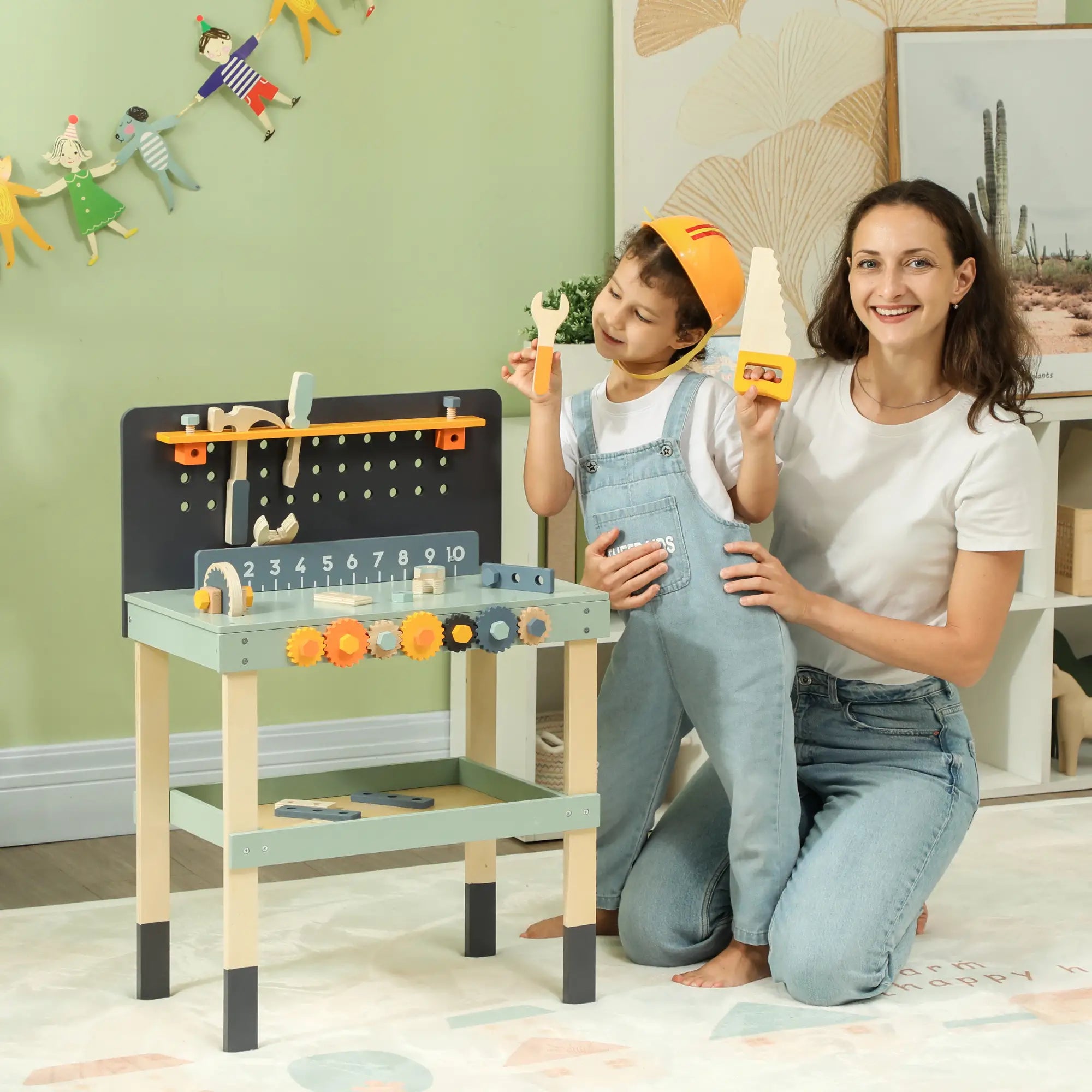 Pretend play construction tool set for toddlers