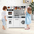 “Pretend play wooden kitchen toy set for kids with realistic design”