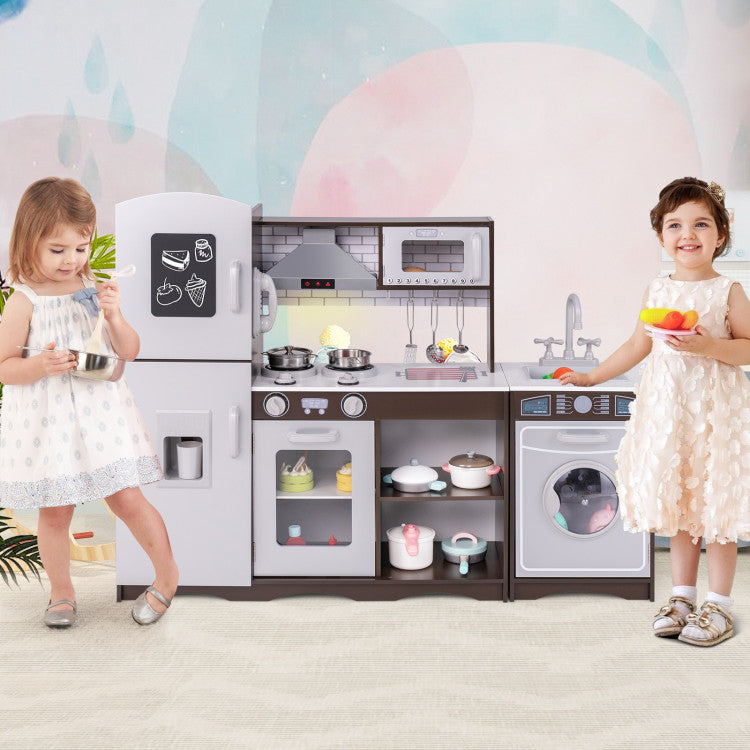 pretend kitchen food items on play stove