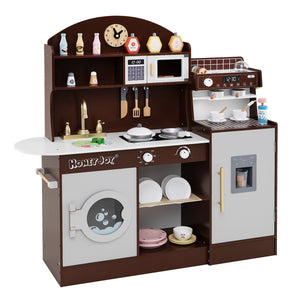 pretend kitchen for toddlers 1-3 with safe rounded edges