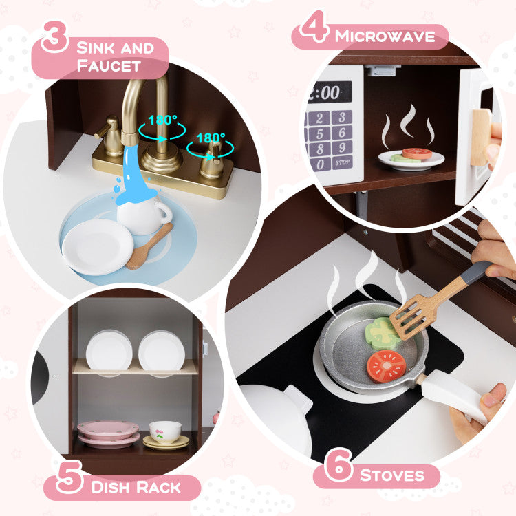 pretend kitchen gift set with 27 accessories