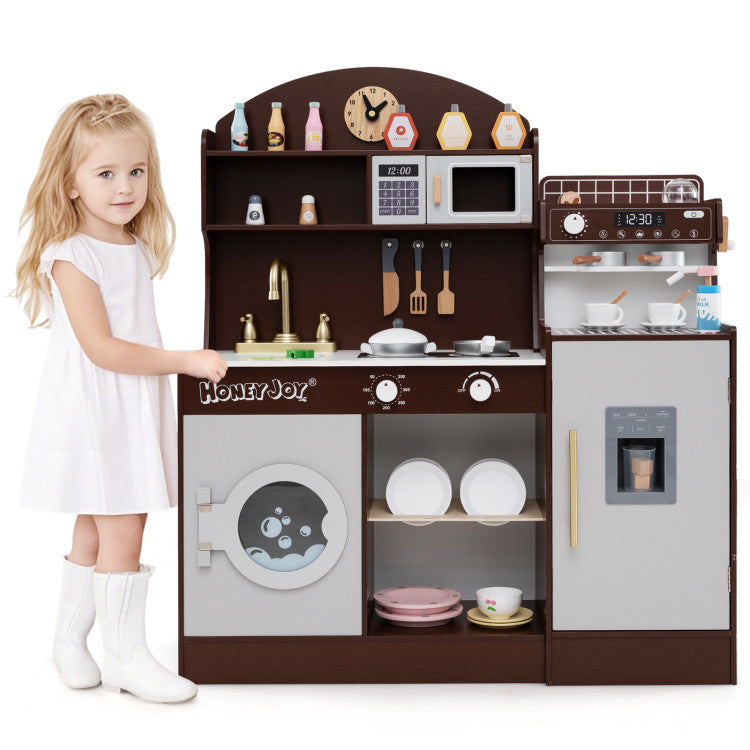 pretend kitchen with ice maker and accessories