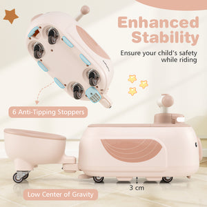 Children's scooter with safety features on a light background