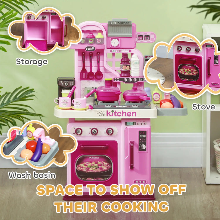 Realistic play kitchen for children pretend cooking