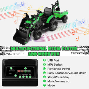 Realistic electric excavator toy for kids