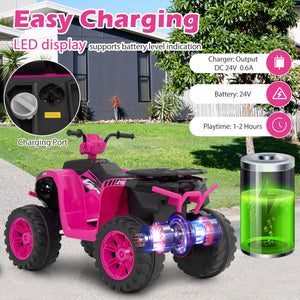 Rechargeable kids electric ATV with battery display