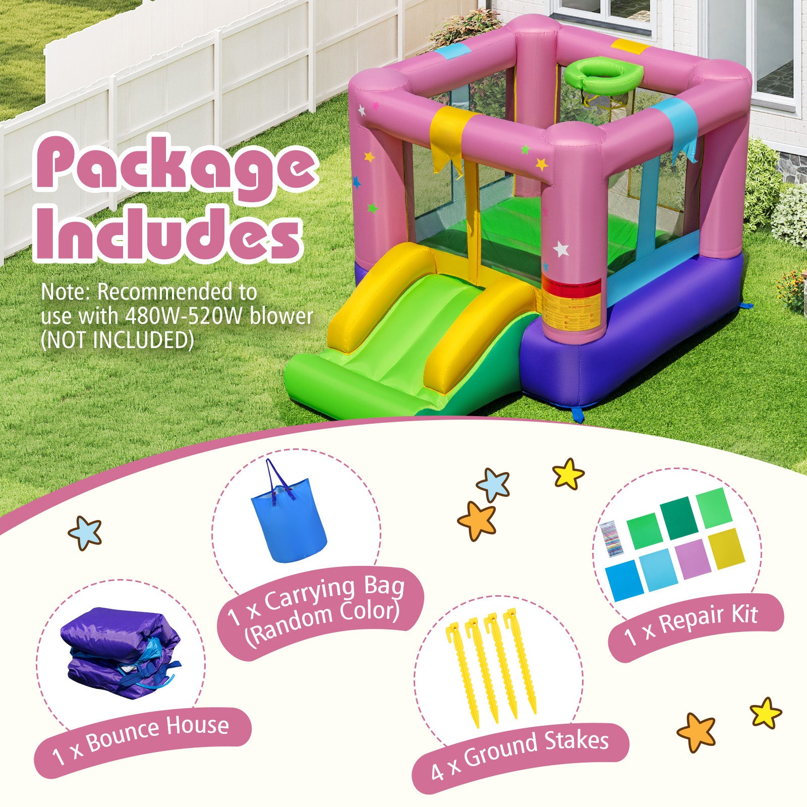 Reinforced PVC jumping surface for extra durability