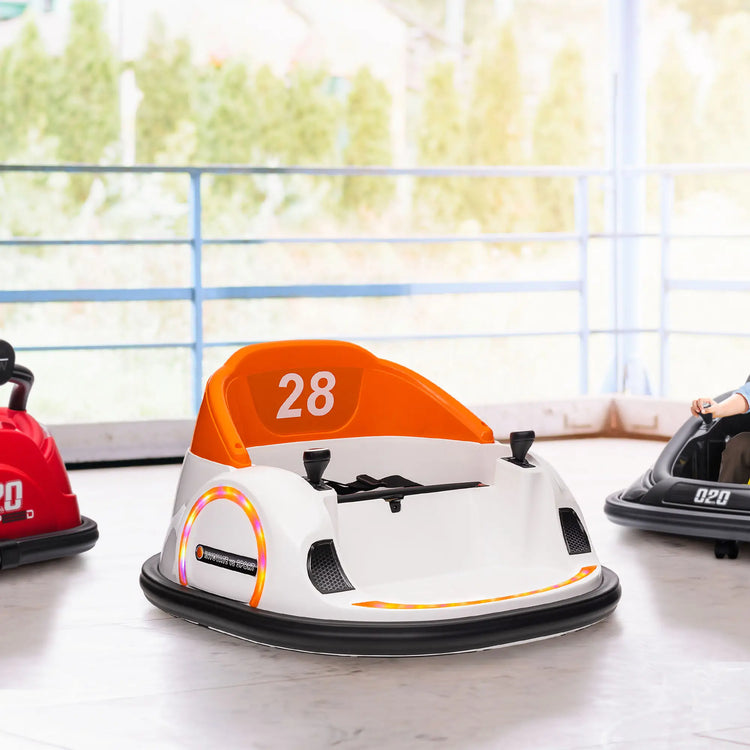 Remote-controlled bumper car for toddlers with safety features