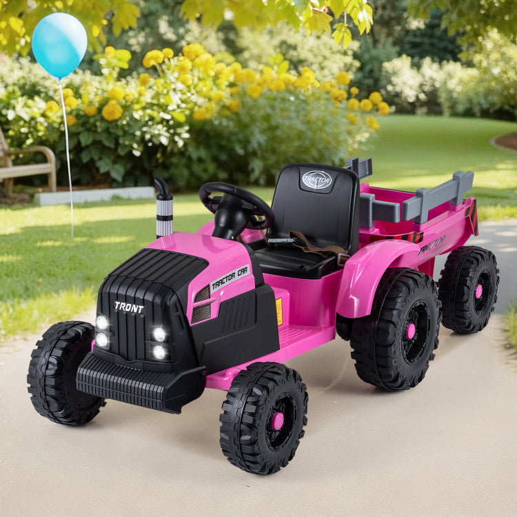 Remote controlled kids tractor toy
