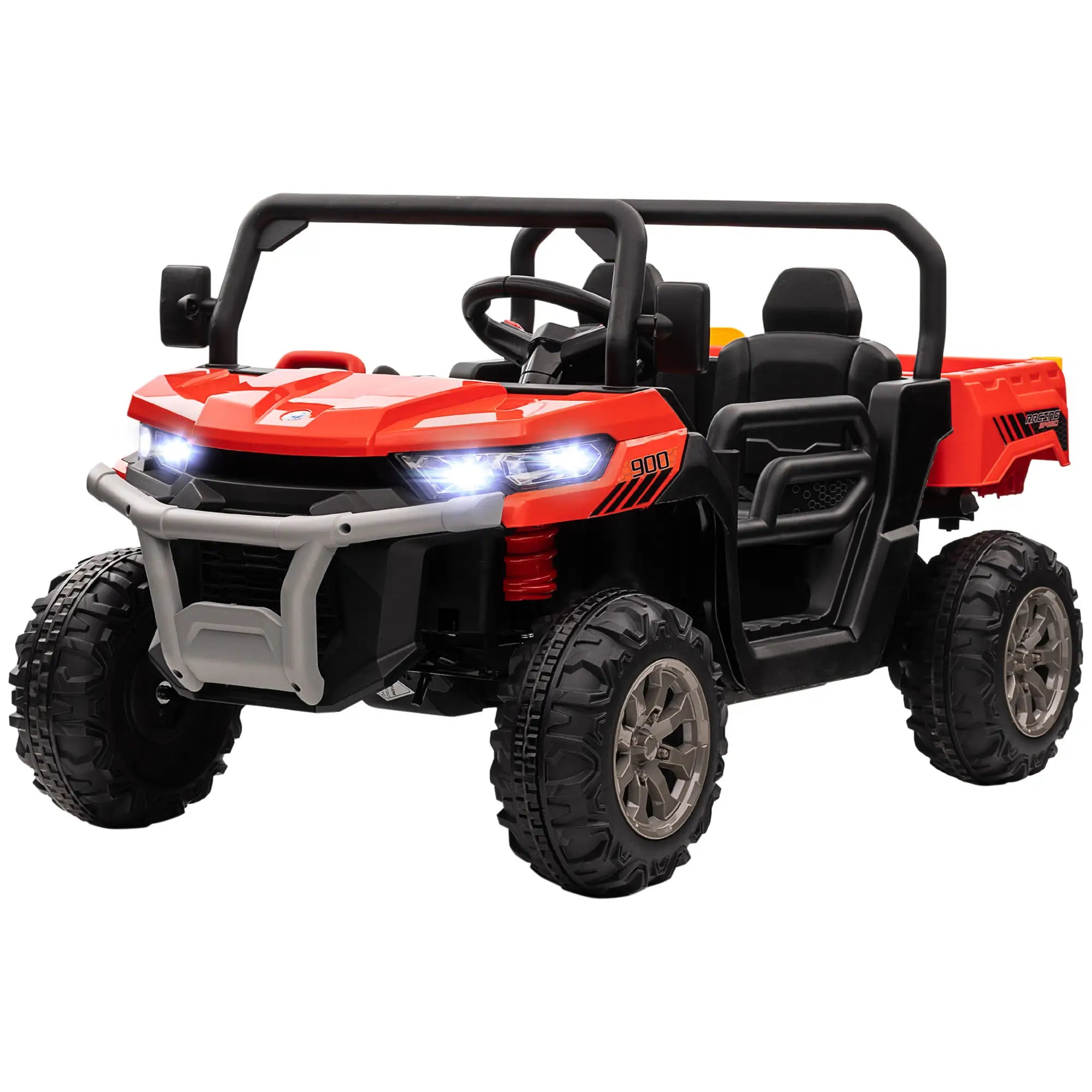 Ride-on bike for 3 year olds with yellow toy shovel