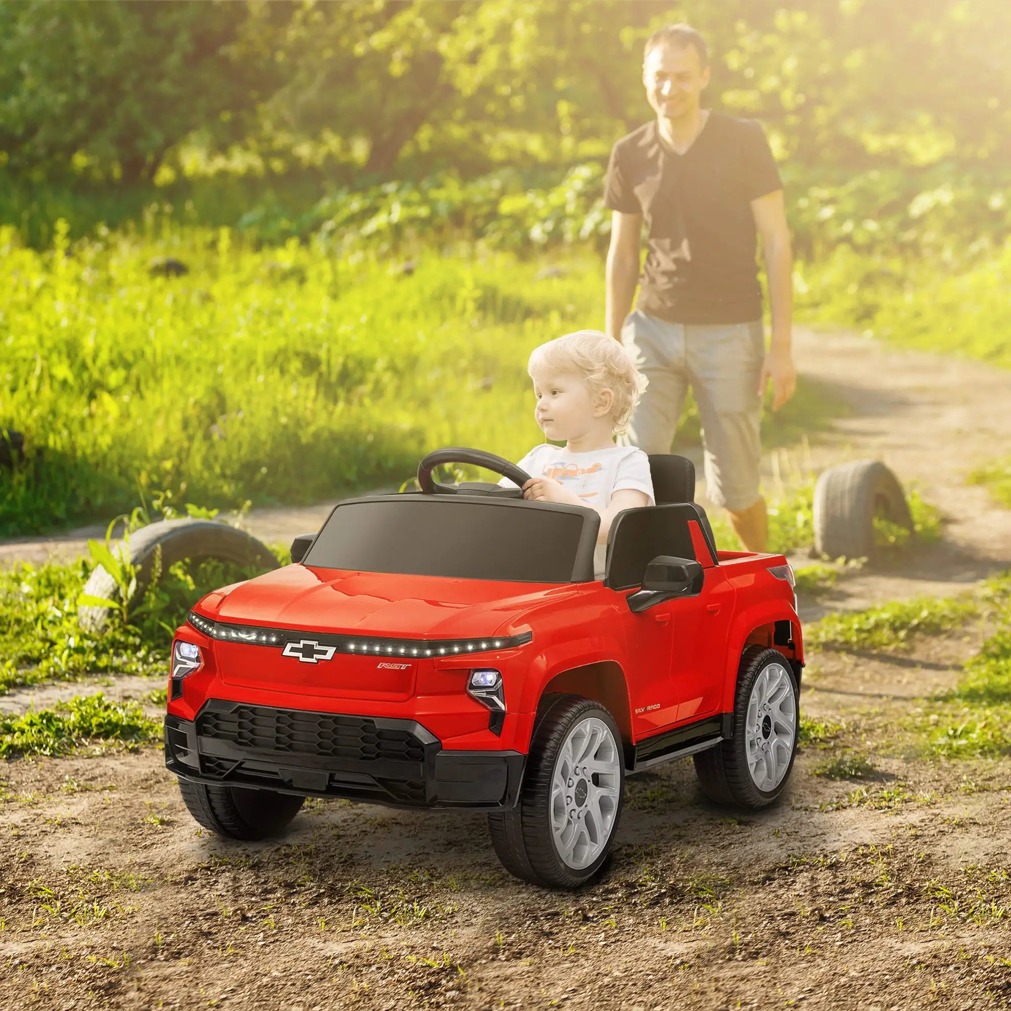 Ride-on bike for 4 year olds in a Chevy Silverado EV model
