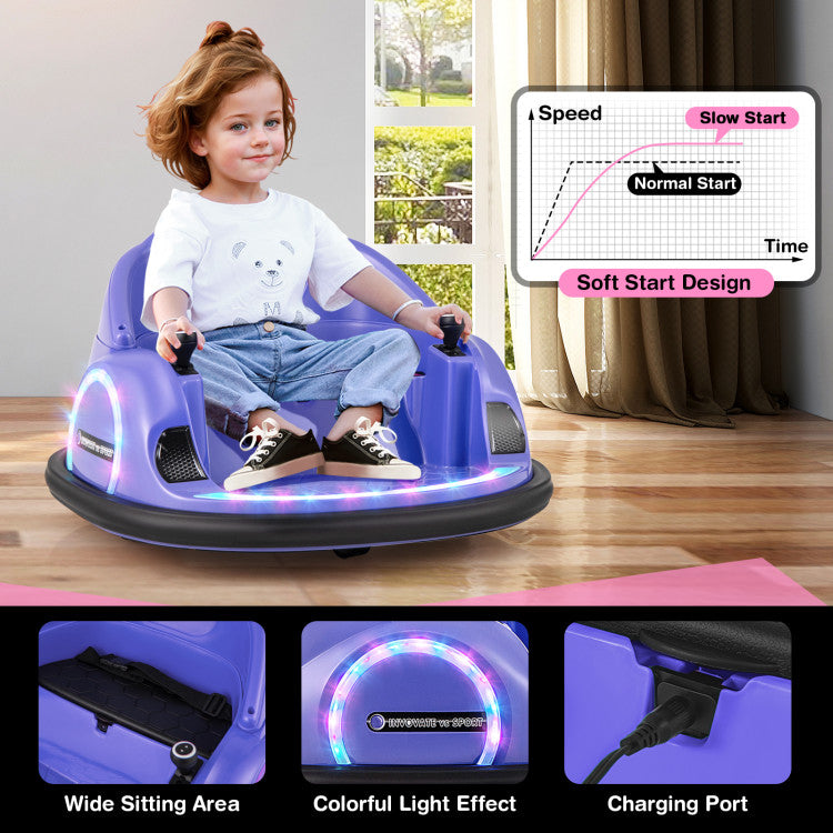 Music control panel on electric bumper car