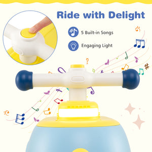 Children's toy with built-in songs and light effects on a colorful background