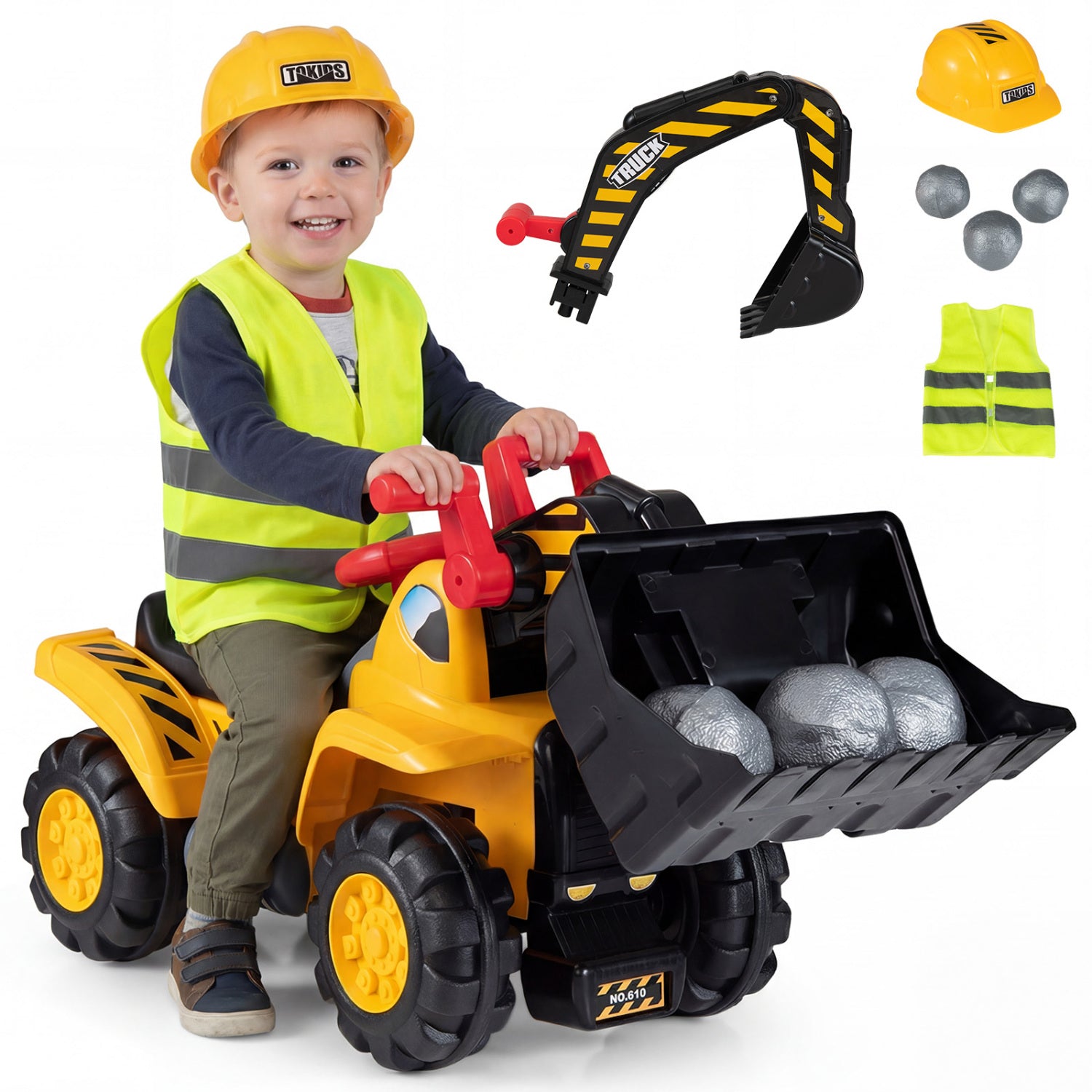 movable excavator bucket feature detail