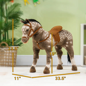 Ride-on pony toy with realistic neighing sound