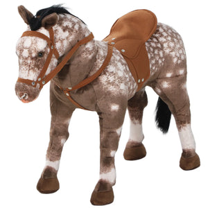 Kids ride-on horse toy with saddle for ages 3 to 8