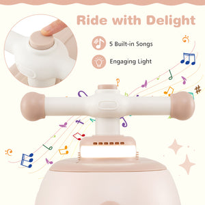 Children's toy with built-in songs and engaging light, labeled 'Ride with Delight'.