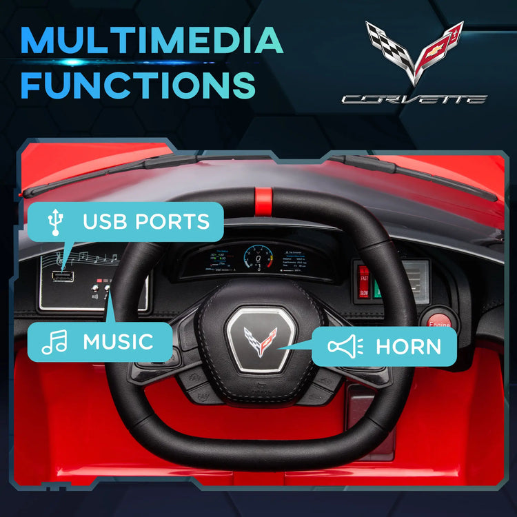 	Ride On Toy front view with working LED Lights and horn.