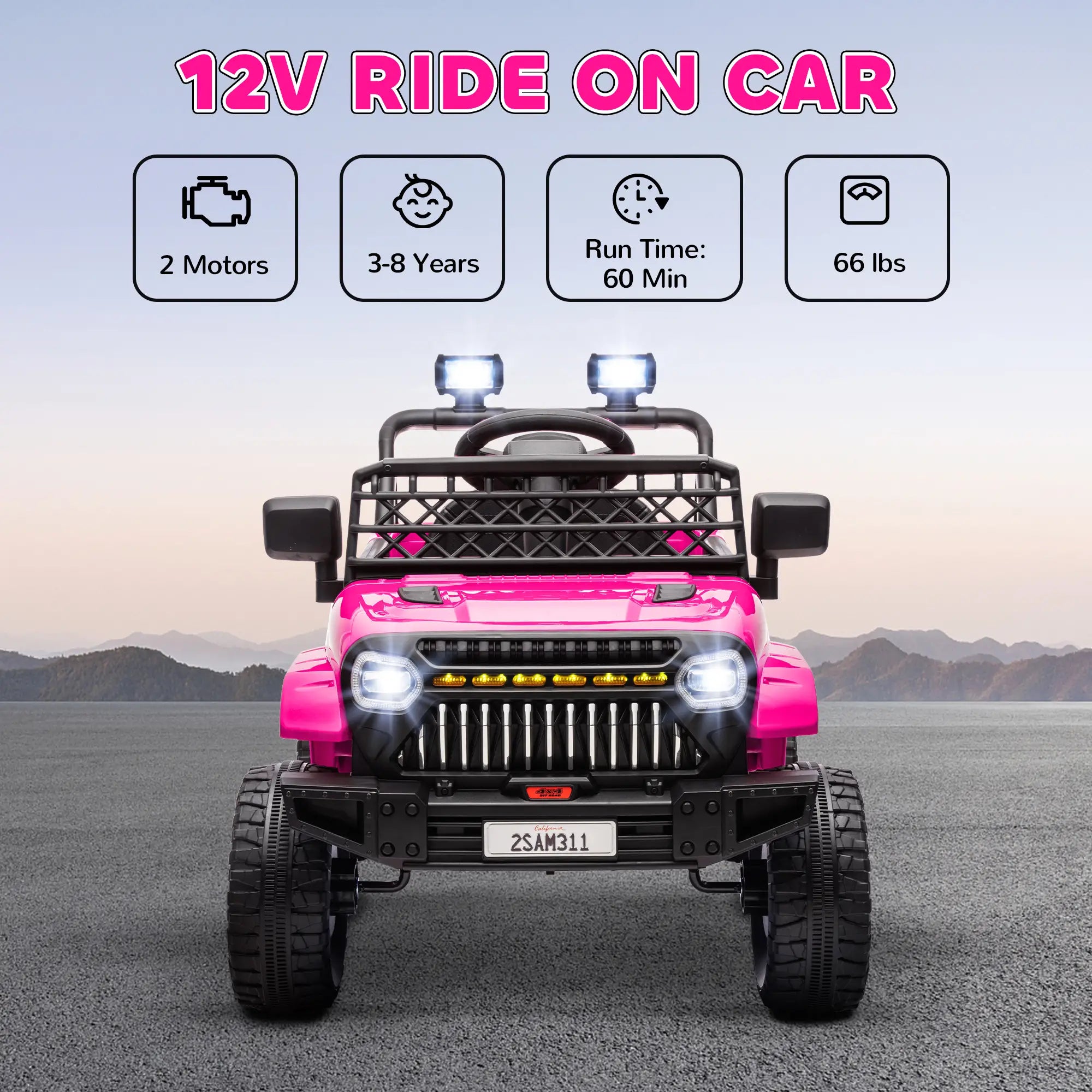 Qaba black 12V ride-on truck with remote control like ride-on bumper car