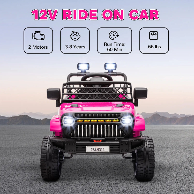 Qaba black 12V ride-on truck with remote control like ride-on bumper car