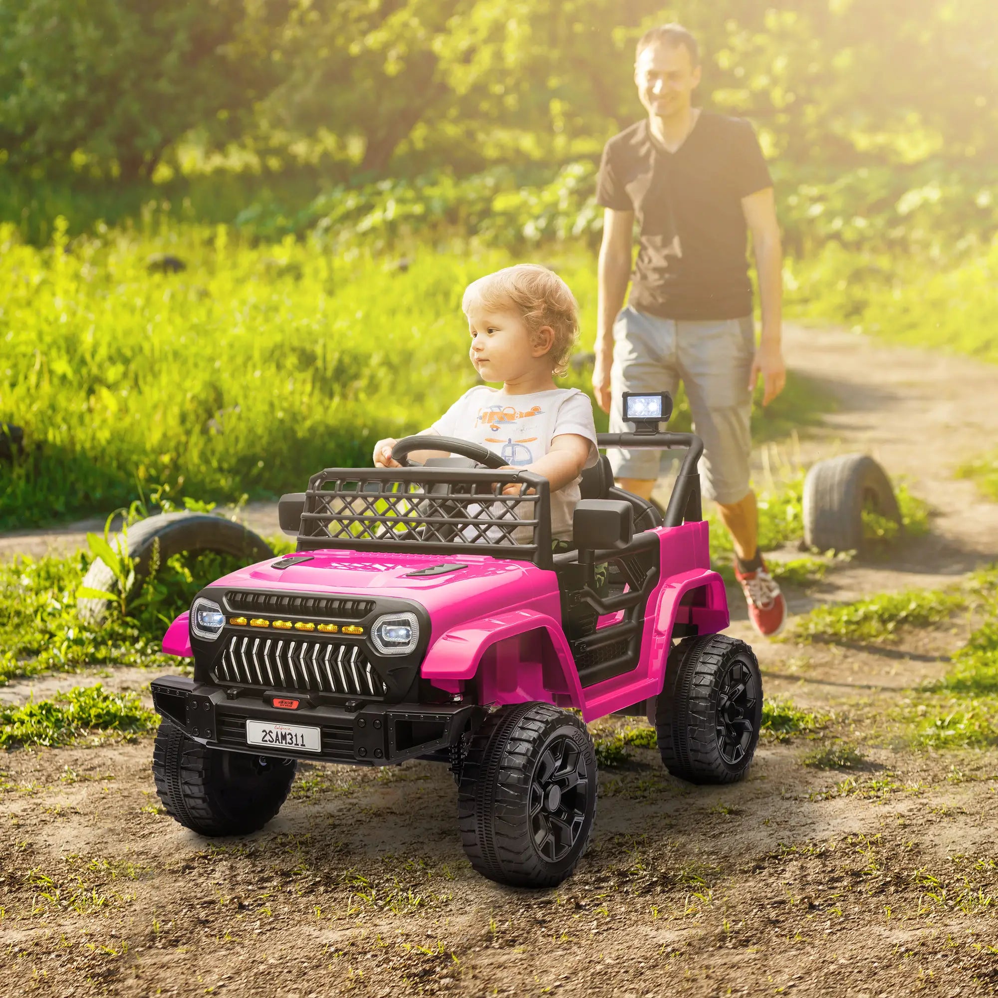 Qaba 12V ride-on truck compared to ride-on bumper cars for big kids 8-14