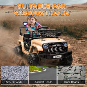 12V Qaba ride-on truck like ride-on bumper cars for kids 4-8