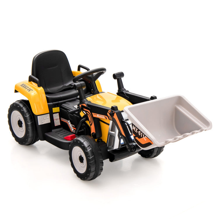 Ride on construction vehicle for kids with moving arm