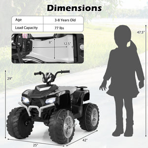 Ride-on kids quad with comfortable seat design