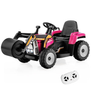 Ride-on road roller toy with built-in music