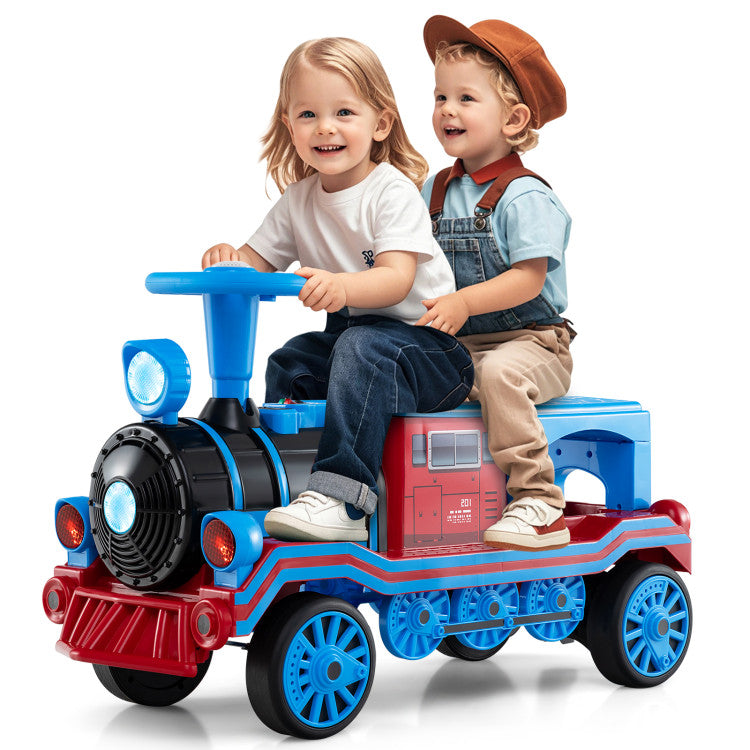 Ride on train with music and USB port for extra fun