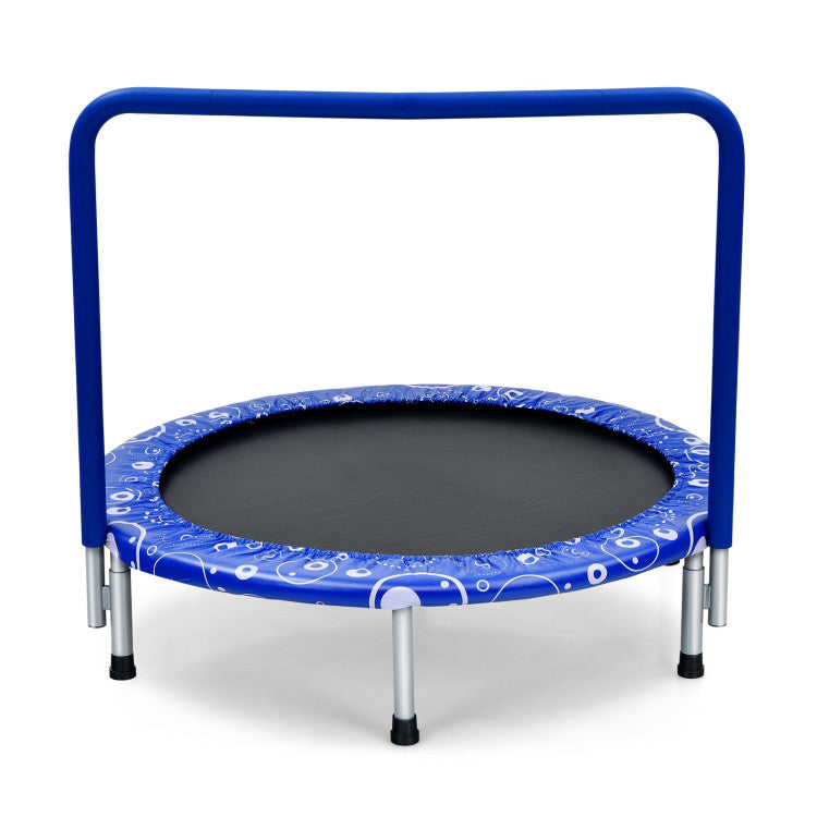 Round mini trampoline for toddlers