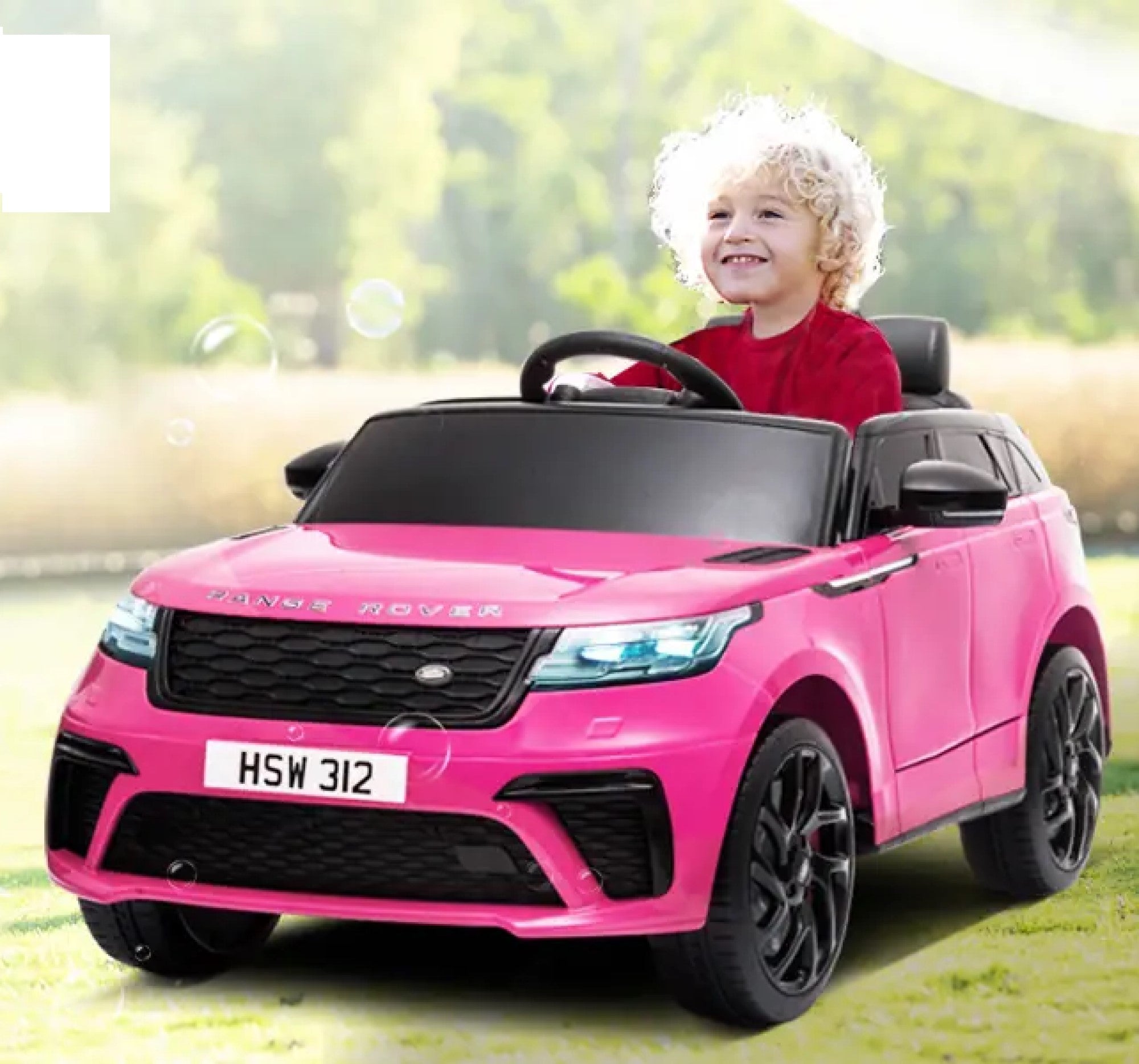 Tobbi 12V Licensed Land Rover VELAR Electric Toy Car, Battery Powered Kids Ride - on Car with Remote Control Pink