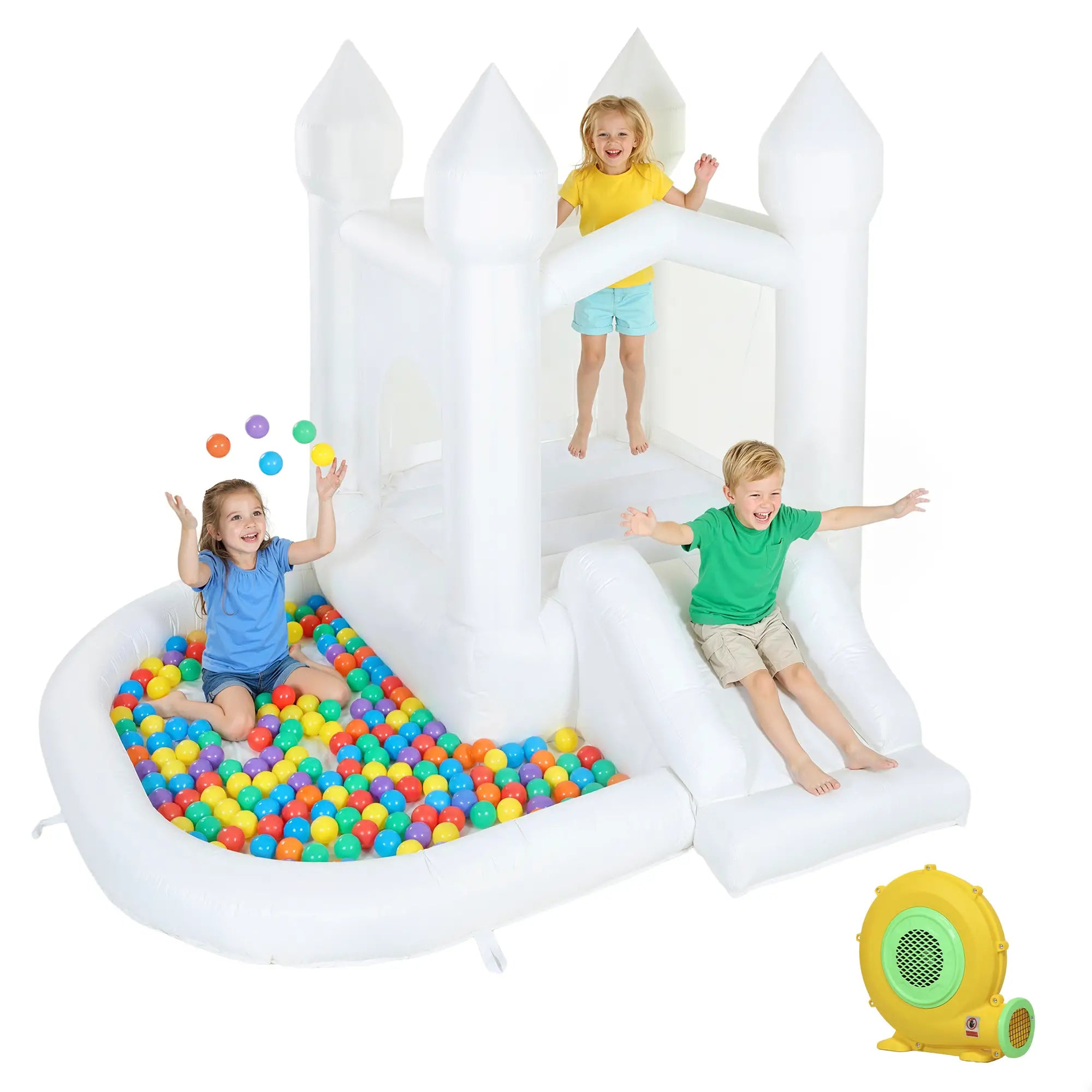 Bounce house with breathable safety mesh walls for child protection
