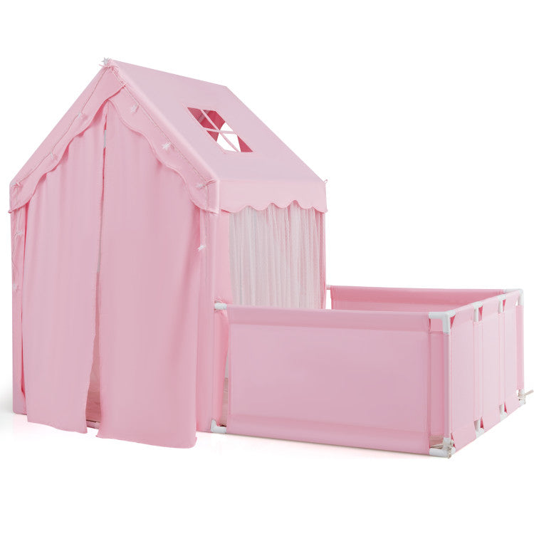 Safe toddler playhouse with padded mat