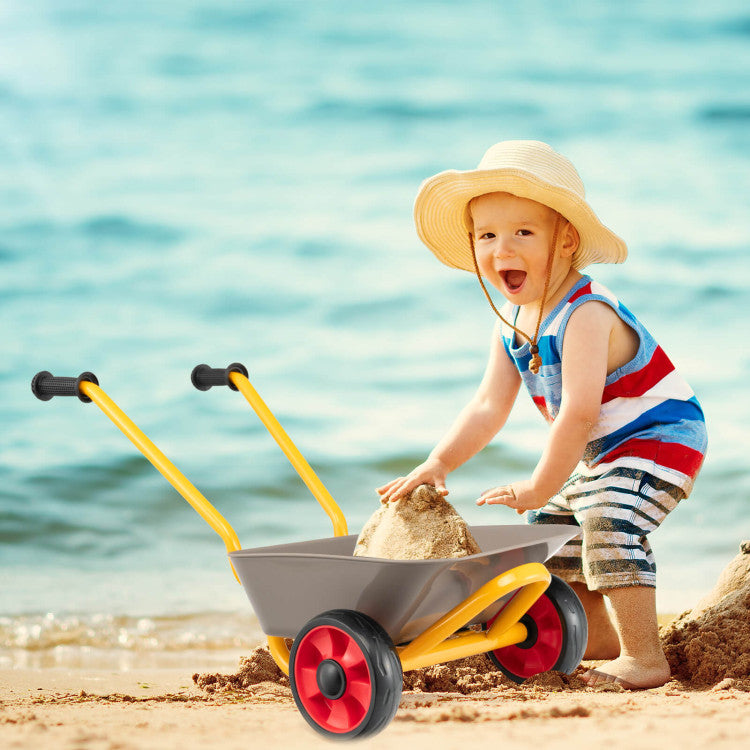 Wheelbarrow accessory for sandbox play station fun
