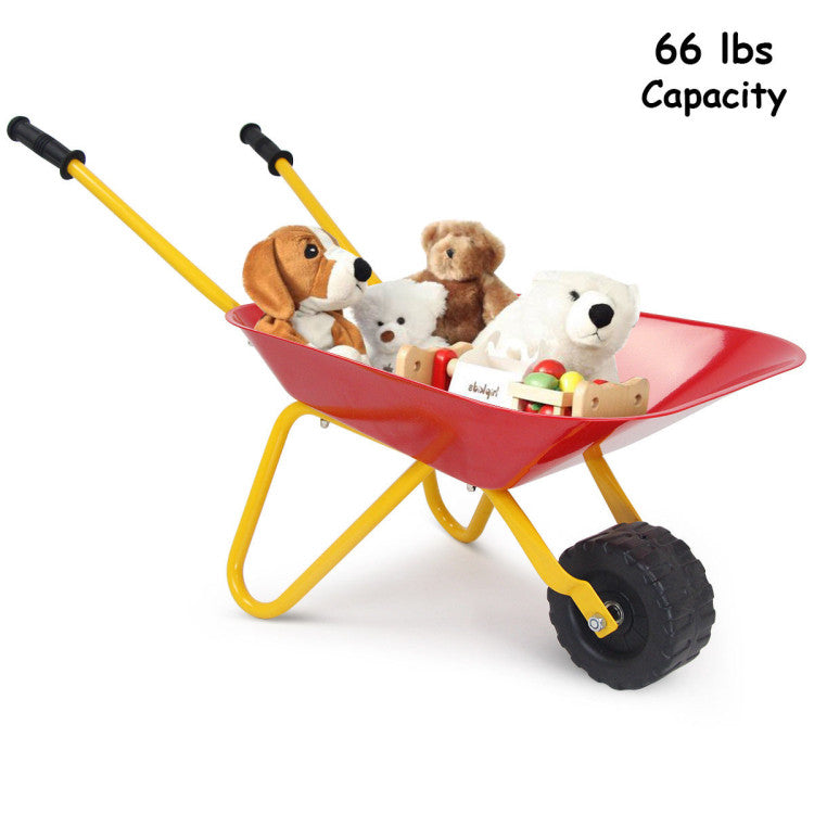 Sun safe outdoor wheelbarrow for sandbox play
