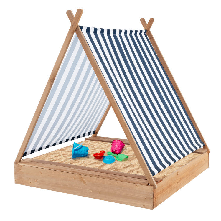 Sandbox with UV protection canopy shade