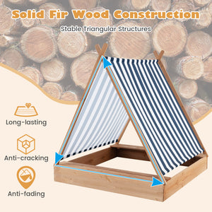 Sandbox with canopy in creative design