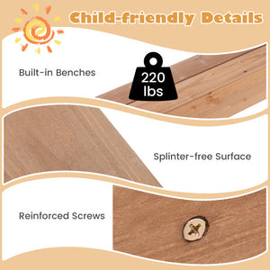 Sandbox with canopy perfect for backyard fun