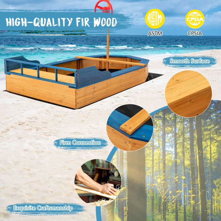 Sandbox with drainage holes for clean sand