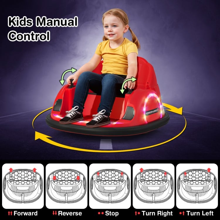 Bumper car featuring a safety seat belt