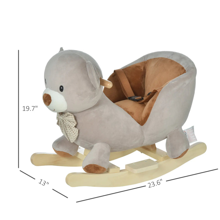 Sensory play swan rocker toy with sound effects