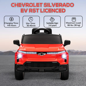 Back view of Chevrolet ride-on toy truck for kids