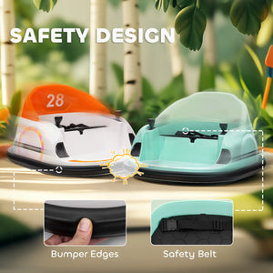 Soft-edge safety bumper car with smooth rounded bumpers
