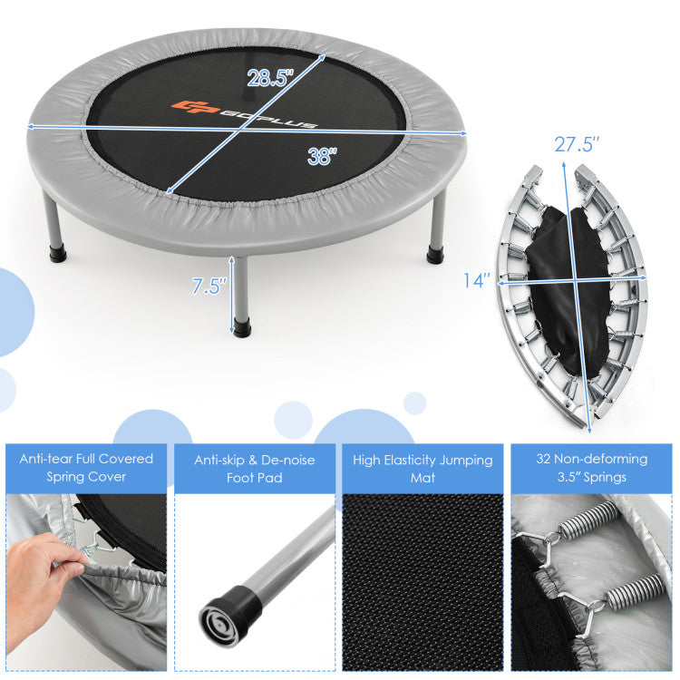 Spring system on rebounder trampoline