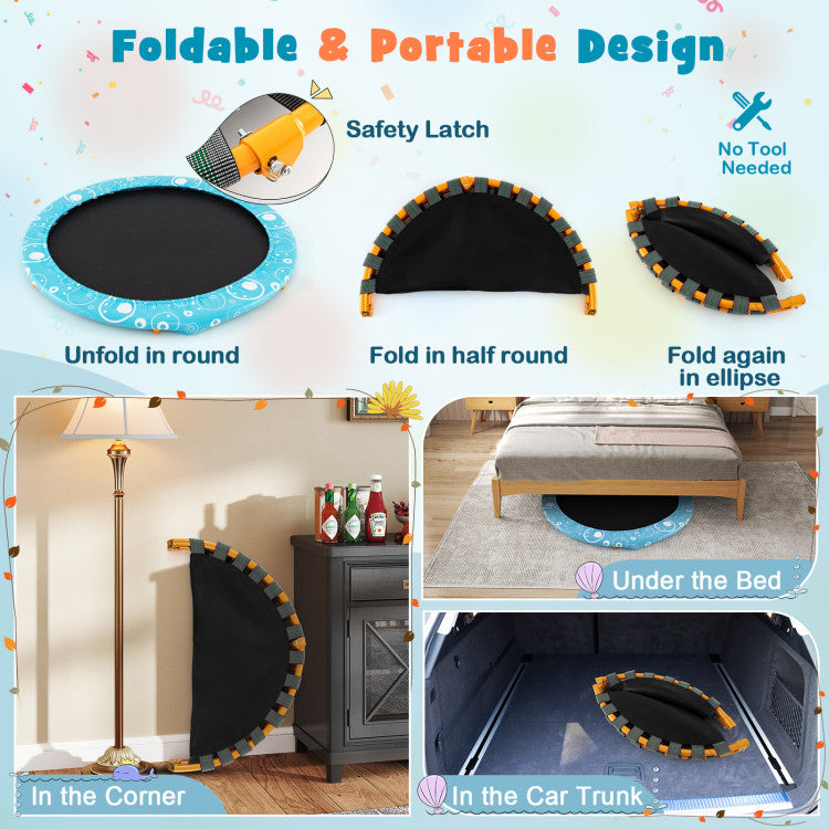 Square mini trampoline alternative design