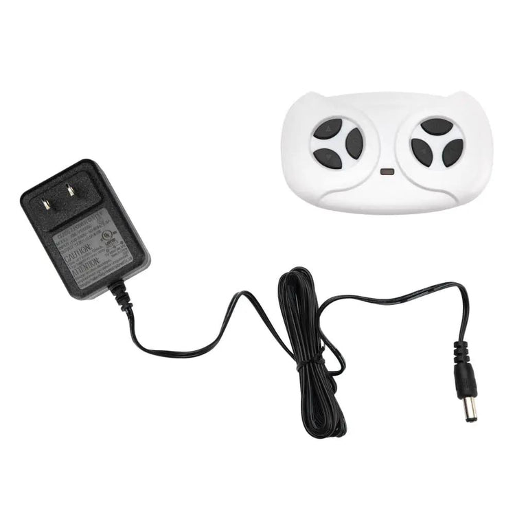 Close-up of wheels and frame of TOBBI 12V Ride-On Dump UTV