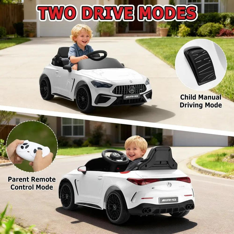 Remote control included with TOBBI Mercedes-Benz CLE53 white car