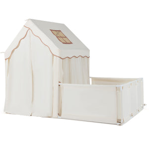 Toddler 2-in-1 playhouse with yard and mat