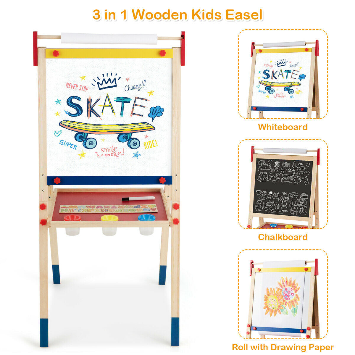Toddler art easel for creative learning and play
